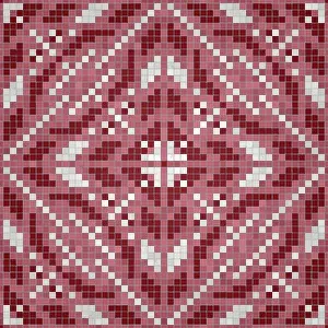 Baroque Architecture Style Prints: Mosaic tiles background, seamless vector pattern