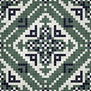 Modern Architectural Style Prints: Mosaic tiles background, seamless vector pattern