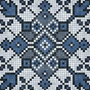 Mosaic Tile Pattern Prints: Mosaic tiles background, seamless vector pattern