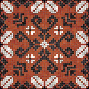Baroque Interior Decoration Prints: Mosaic tiles background, seamless vector pattern