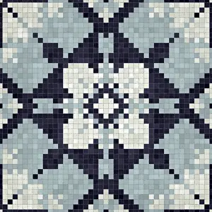 Framed Print : Mosaic Tiles Background Seamless Vector Print