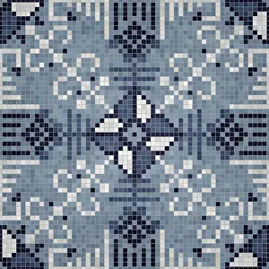 Images Dated 14th July 2024: Seamless Mosaic Tiles Print Background