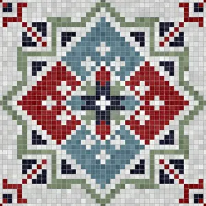 Images Dated 3rd July 2024: Mosaic Tiles Print, Seamless Vector Pattern