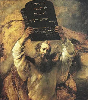 Dutch Artist Paintings Prints: Moses Breaking the Table of the Law