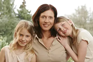 Mother Daughter Bond Prints: Mother with two daughters
