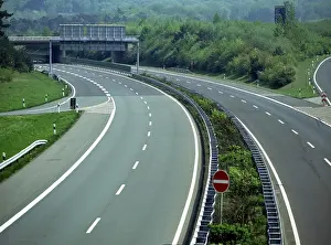 Empty Road Transport Prints: Empty motorway