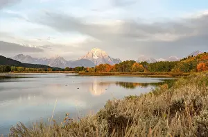 Mount Moran Reflection Prints: Mount Moran reflected in Snake River