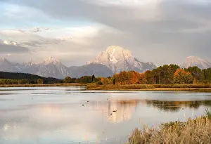 Mount Moran Reflection Prints: Mount Moran reflected in Snake River
