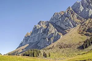 Switzerland Mountain Landscape Prints: Mountain massif around the Santis