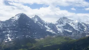 Mountain Peak Photography Prints: Mountain panorama with peaks Eiger