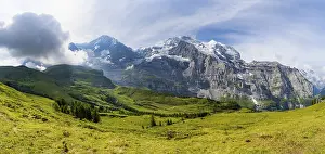 Mountain Panorama Switzerland Prints: Mountain panorama with peaks Eiger