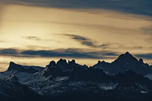 South Tyrol Tourist Attraction Prints: Mountain peak of the Dolomites with dramatic sky
