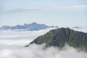 Northern Europe Nature Scene Prints: Mountain peaks above the clouds