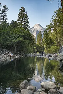 Yosemite Valley Prints: Mountain reflected in Merced River