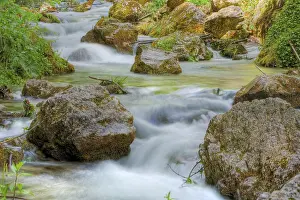 Time Exposure Water Flow Prints: Mountain stream