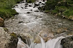 Open Air Waterfall Scene Prints: Mountain stream