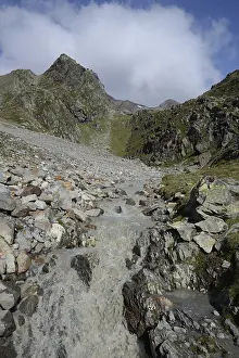 European Alpine Range Prints: Mountain stream, mountain, mountains