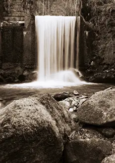Wild River Landscape Photo Prints: Mountain stream with small waterfall