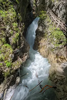 Mountain Creek Austria Prints: Mountain stream with waterfall