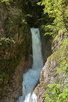 Deserted Mountain Stream Prints: Mountain stream with waterfall