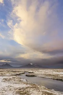 South America Landscape Prints: Mountains and clouds in the evening light