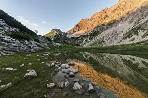 Southern Germany Nature Scenery Prints: Mountains in the evening light