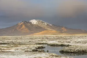 Cordillera De Los Andes Panorama Prints: Mountains in the evening light
