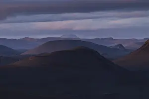 Dry Mountain Scenery Prints: Mountains in the evening light