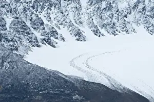 Spitsbergen Island Norway Prints: Mountains and Monacobreen glacier