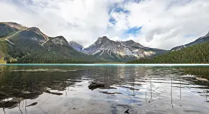 Canadian Rocky Mountains Landscape Prints: Mountains reflected in Emerald Lake