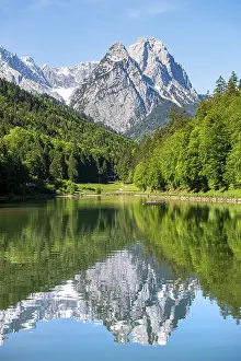 Central European Alpine Landscape Prints: Mountains reflected in the lake