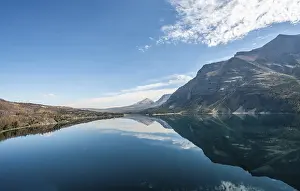 Glacier National Park Prints: Mountains reflected in the lake