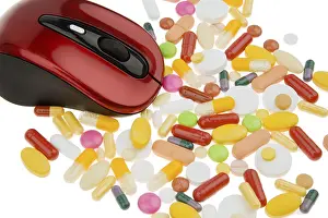 Medical Care In Europe Prints: The mouse from a computer and many different tablets Austria