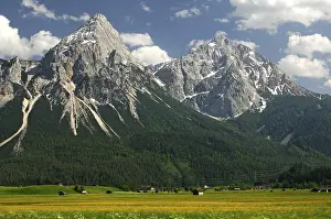 Tyrol Alps Prints: Mt. Ehrwalder Sonnenspitze and Mt