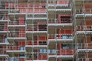 Construction Work In Europe Prints: Multi-storey building under construction