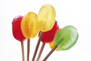 Close Up Candy Shots Prints: Multicoloured lollipops