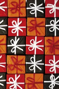 Decorative Items Prints: Multitude of gift parcels, presents joined together