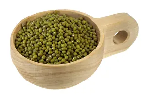 Food Photography Studio Style Prints: Mung beans on a primitive, rustic