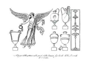 Digital Restoration Art Prints: Mural in the Pyramid of Cestius