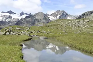 Tyrol Mountain Scenery Prints: Mutterberger lakes, Mutterberger see