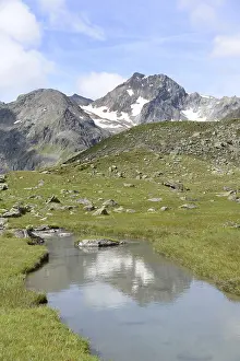 Tyrol Mountain Scenery Prints: Mutterberger lakes, Mutterberger see