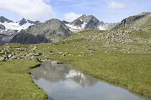 Mountain Lake Austria Prints: Mutterberger lakes, Mutterberger see