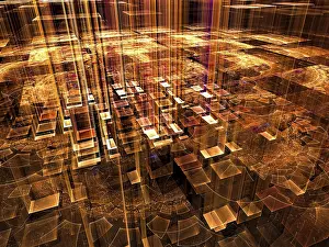 Computer Generated Image Prints: Mystical place - abstract computer-generated image