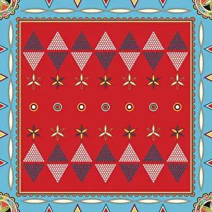Najdi Style Vector Seamless Pattern Prints: Najdi style vector seamless pattern