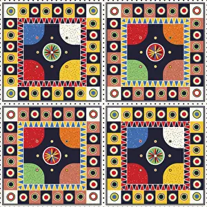 Prints of Najdi style vector seamless pattern Saudi Arabia Prints: Najdi Style Vector Seamless Pattern Print