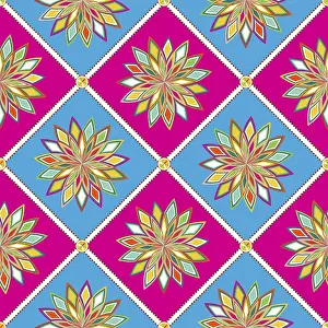 Prints of Najdi style vector seamless pattern Saudi Arabia Prints: Najdi Style Vector Seamless Pattern Print