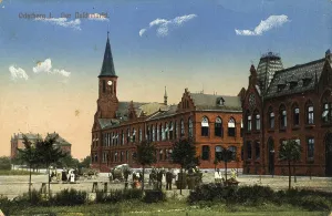 Authentic Reproduction Postcard Prints: Naschmarkt in Oderberg, today Bohumin