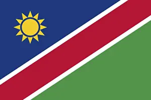 Empty National Ensigns Prints: National flag of Namibia