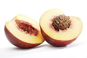 Stone Fruit Photography Prints: Nectarine, two halves
