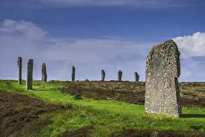 Prehistoric Stone Age Monument Prints: Neolithic stone circle, partial view
